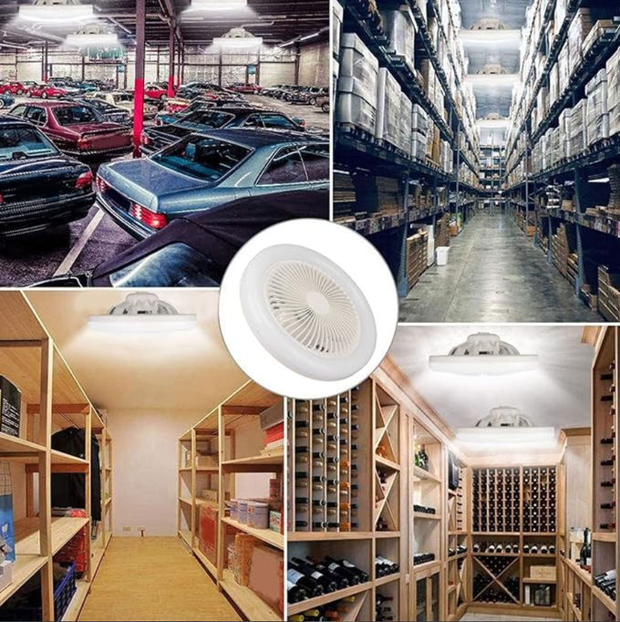 مروحة السقف العصرية بثلاثة إضاءات و تقنية التحكم عن بعد مع معطر هواء